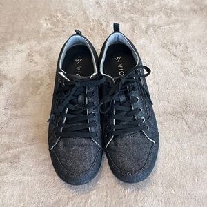 Vionic Therafit Sienna Round Toed Sneaker Sparkle Heathered Black